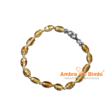 NOWOŚĆ Bransoletka na ząbkowanie kolor Cytryna